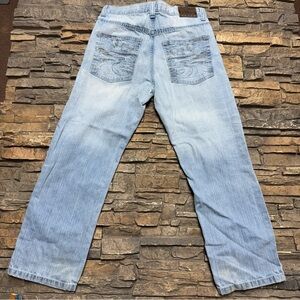 Vintage Y2K Koman Jeans Mens 32x28 Blue Hip Hop Skater Pants Streetwear Straight